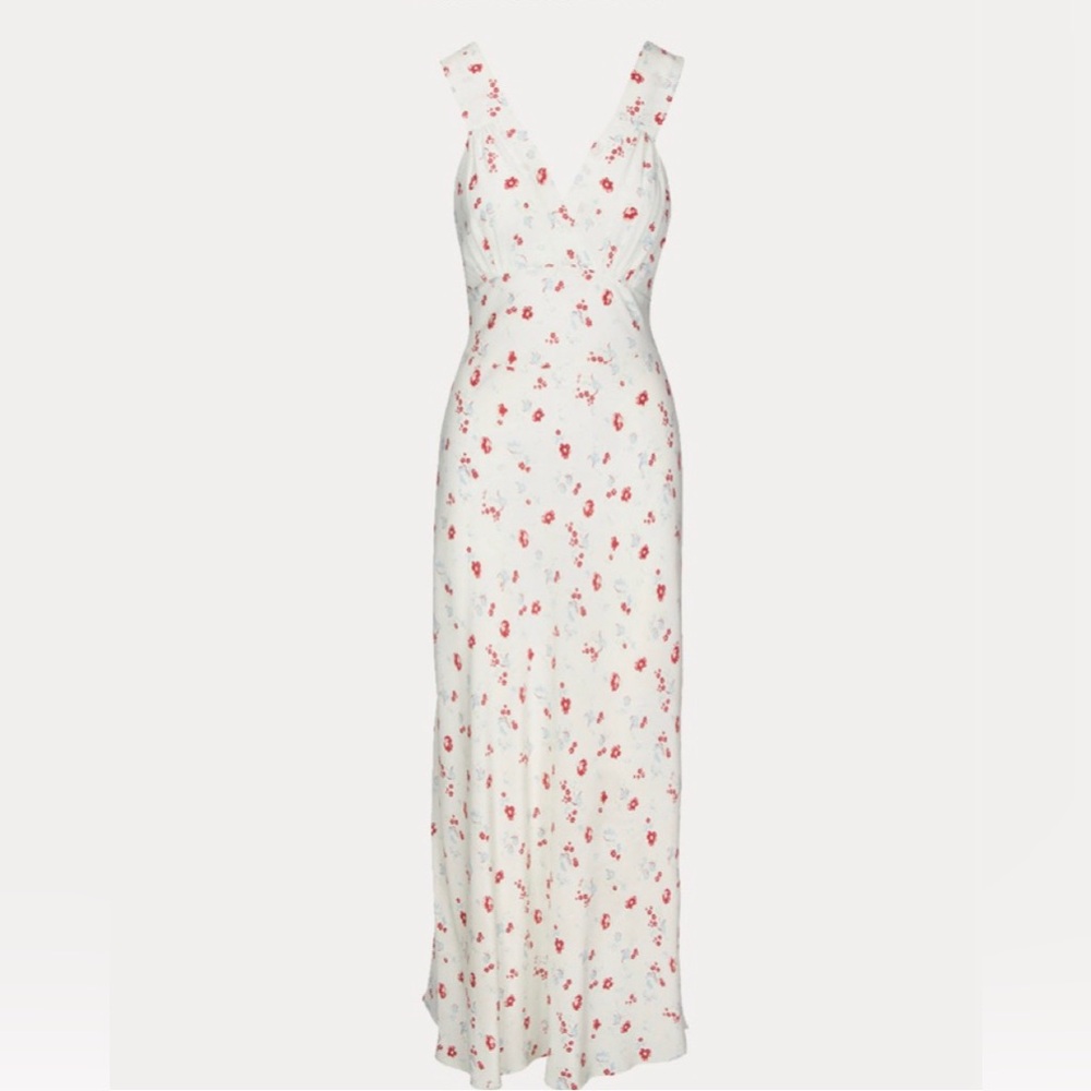 Realisation par liv illuminismo white floral maxi dress (small)